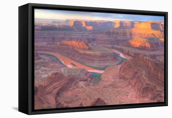 Orange Colorado River, Dead Horse Point, Utah Colored Water from Red Soil Runoff-Tom Till-Framed Premier Image Canvas