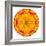 Orange Concentric Marigold Mandala Flower-tr3gi-Framed Art Print