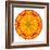 Orange Concentric Marigold Mandala Flower-tr3gi-Framed Art Print