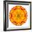 Orange Concentric Marigold Mandala Flower-tr3gi-Framed Art Print