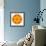 Orange Concentric Marigold Mandala Flower-tr3gi-Framed Premium Giclee Print displayed on a wall