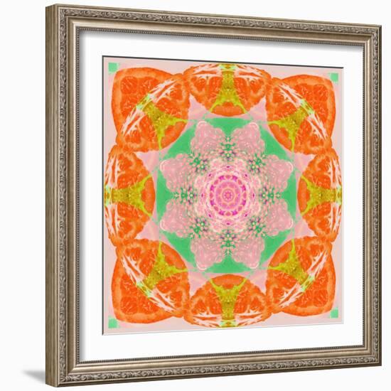 Orange Connection Mandala-Alaya Gadeh-Framed Photographic Print