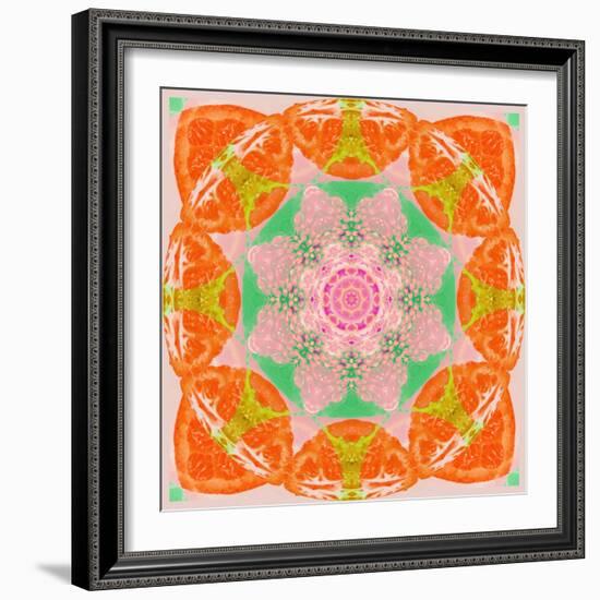 Orange Connection Mandala-Alaya Gadeh-Framed Photographic Print