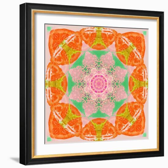 Orange Connection Mandala-Alaya Gadeh-Framed Photographic Print