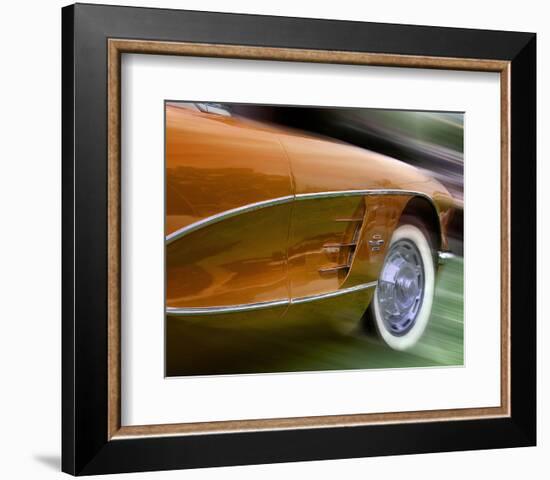 Orange Corvette-Richard James-Framed Premium Giclee Print
