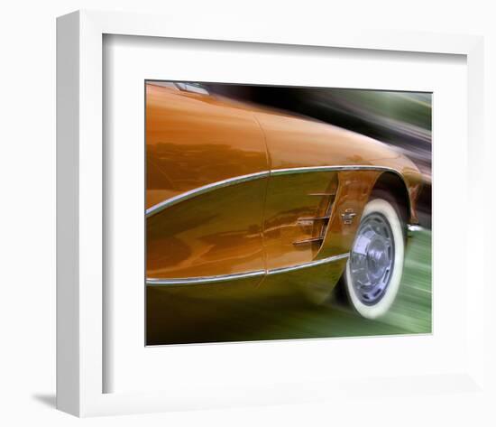 Orange Corvette-Richard James-Framed Premium Giclee Print