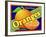 Orange Crate Label-Mark Frost-Framed Giclee Print