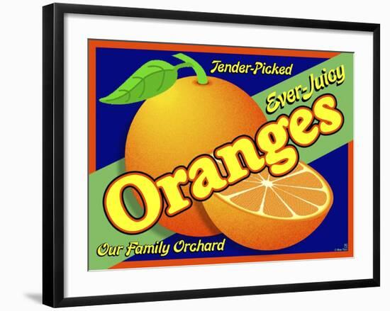 Orange Crate Label-Mark Frost-Framed Giclee Print