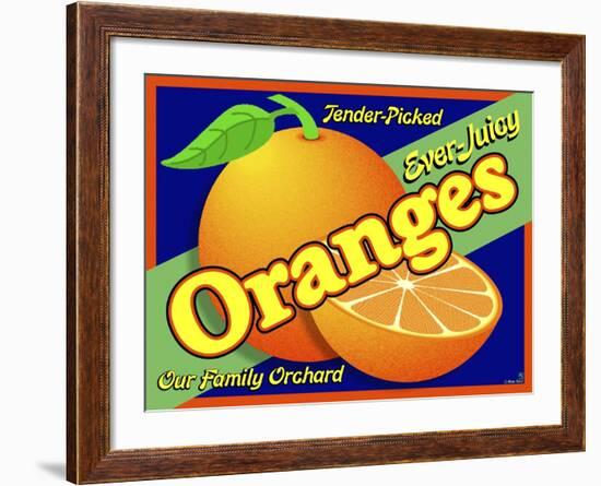 Orange Crate Label-Mark Frost-Framed Giclee Print