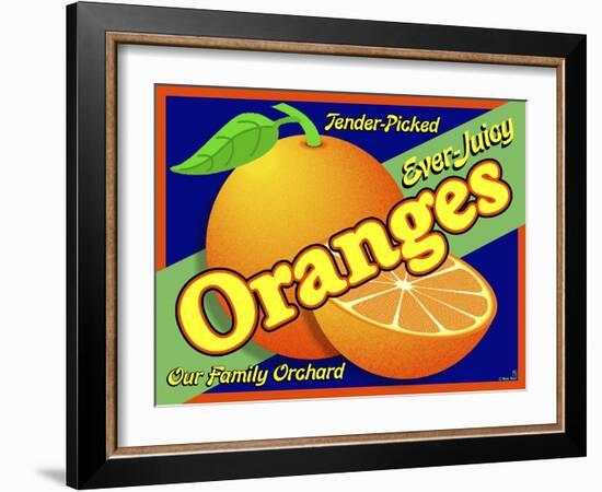 Orange Crate Label-Mark Frost-Framed Giclee Print