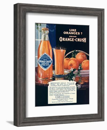 Orange-Crush, Oranges, USA, 1920-null-Framed Giclee Print
