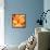 Orange Crystal Vector Abstract Pattern-art_of_sun-Framed Stretched Canvas displayed on a wall