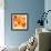 Orange Crystal Vector Abstract Pattern-art_of_sun-Framed Art Print displayed on a wall