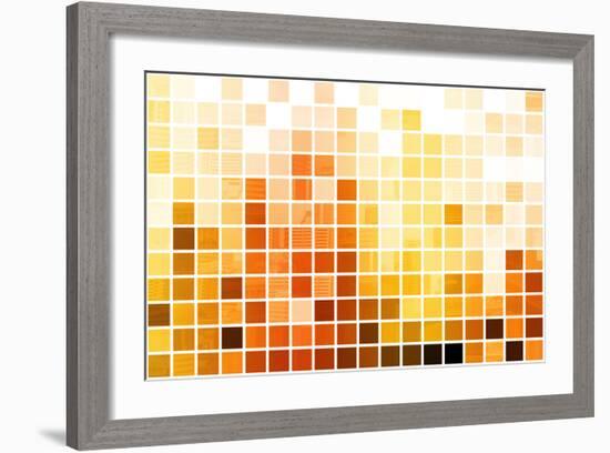Orange Cubic Professional Abstract Background-kentoh-Framed Premium Giclee Print
