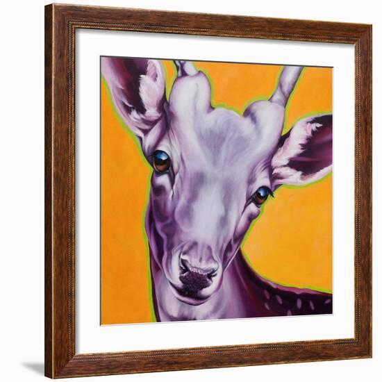 Orange Deer-R Berghaus-Framed Art Print