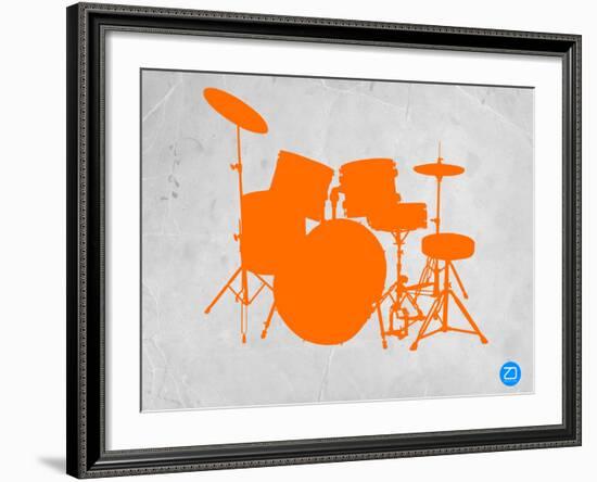 Orange Drum Set-NaxArt-Framed Art Print