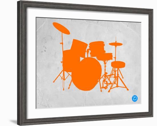 Orange Drum Set-NaxArt-Framed Art Print