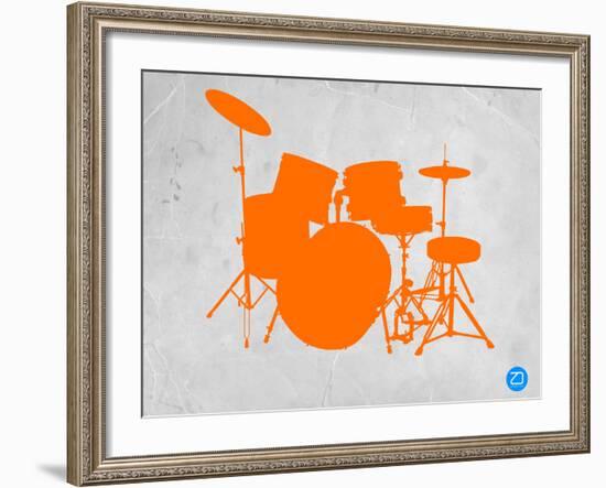 Orange Drum Set-NaxArt-Framed Art Print