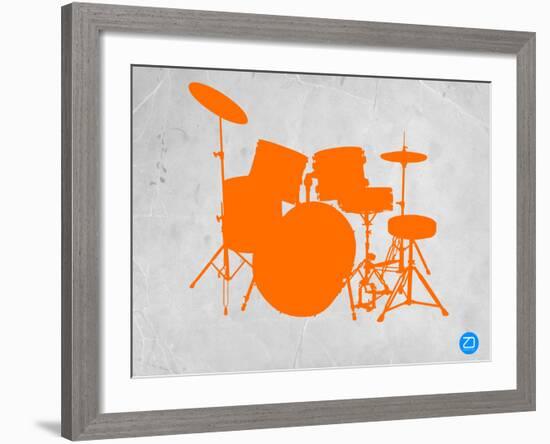 Orange Drum Set-NaxArt-Framed Art Print