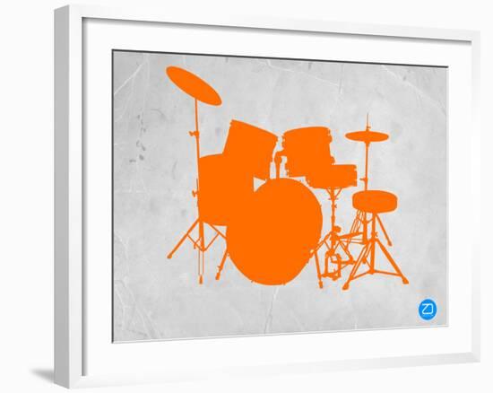 Orange Drum Set-NaxArt-Framed Art Print