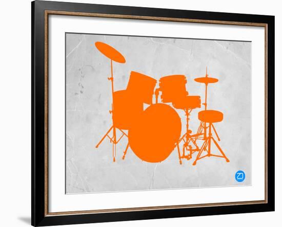 Orange Drum Set-NaxArt-Framed Art Print