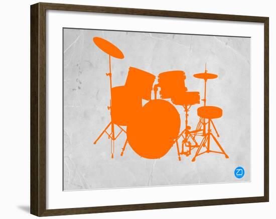 Orange Drum Set-NaxArt-Framed Art Print