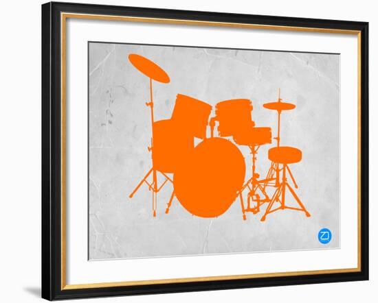 Orange Drum Set-NaxArt-Framed Art Print