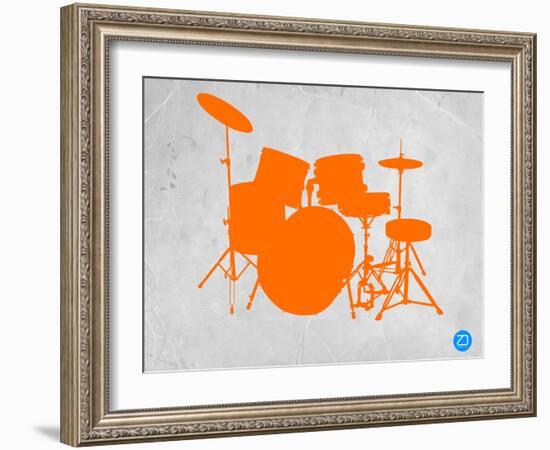 Orange Drum Set-NaxArt-Framed Art Print