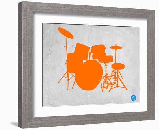 Orange Drum Set-NaxArt-Framed Art Print