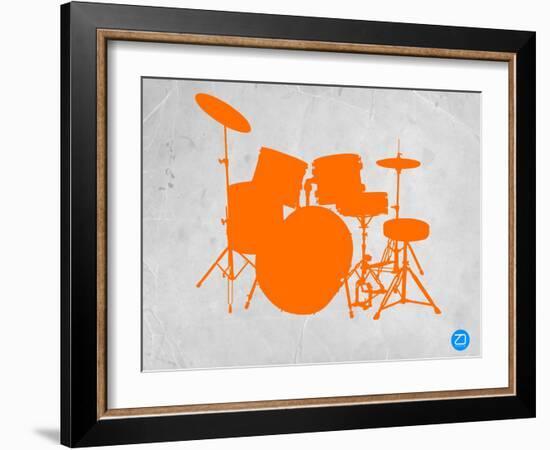 Orange Drum Set-NaxArt-Framed Art Print