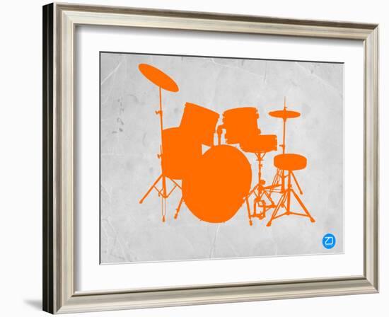 Orange Drum Set-NaxArt-Framed Art Print