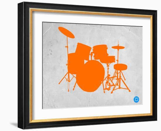 Orange Drum Set-NaxArt-Framed Art Print