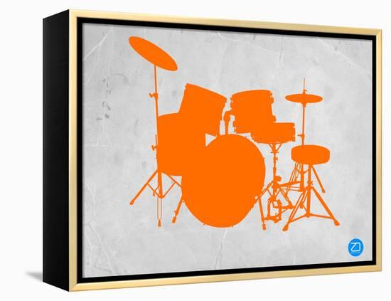 Orange Drum Set-NaxArt-Framed Stretched Canvas