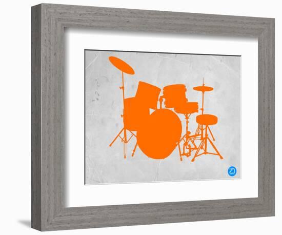 Orange Drum Set-NaxArt-Framed Art Print