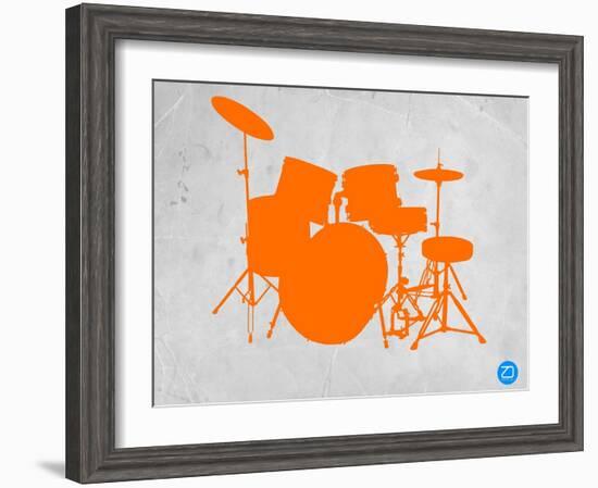 Orange Drum Set-NaxArt-Framed Art Print