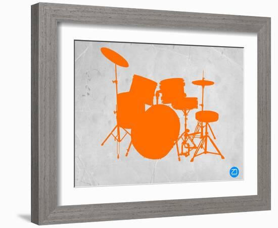 Orange Drum Set-NaxArt-Framed Art Print