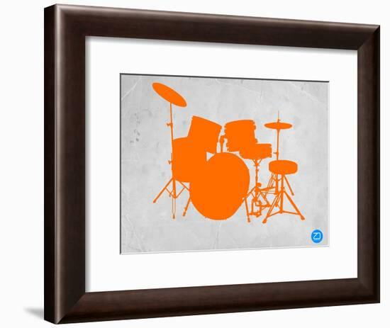 Orange Drum Set-NaxArt-Framed Art Print