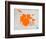 Orange Drum Set-NaxArt-Framed Art Print