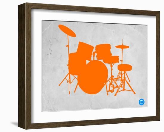 Orange Drum Set-NaxArt-Framed Art Print