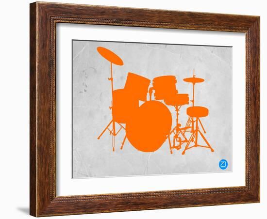 Orange Drum Set-NaxArt-Framed Art Print