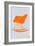 Orange Eames Rocking Chair-NaxArt-Framed Art Print