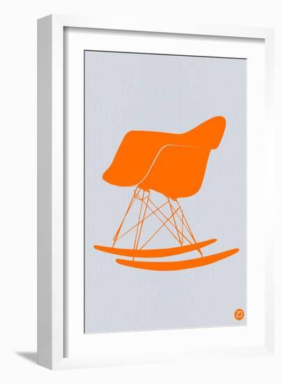 Orange Eames Rocking Chair-NaxArt-Framed Art Print