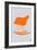 Orange Eames Rocking Chair-NaxArt-Framed Art Print
