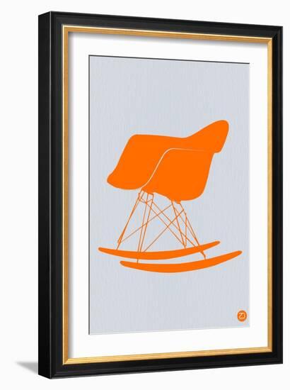 Orange Eames Rocking Chair-NaxArt-Framed Art Print