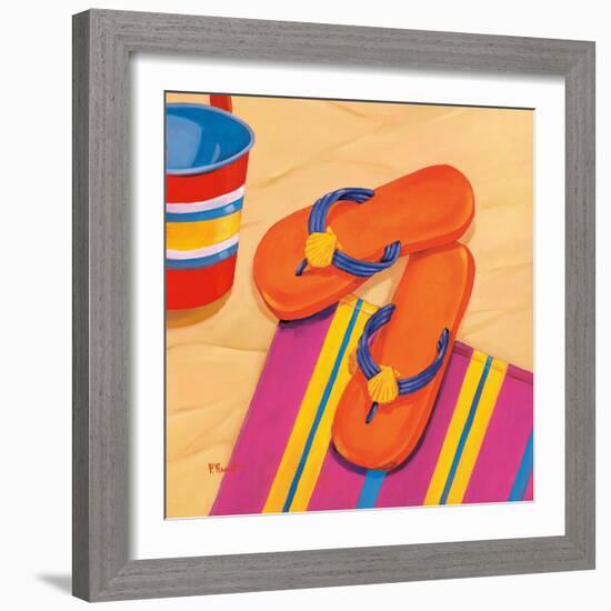 Orange Flip Flops-Paul Brent-Framed Art Print