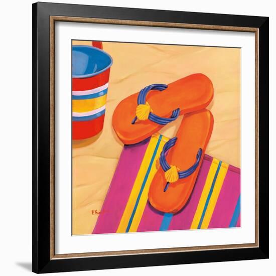 Orange Flip Flops-Paul Brent-Framed Art Print