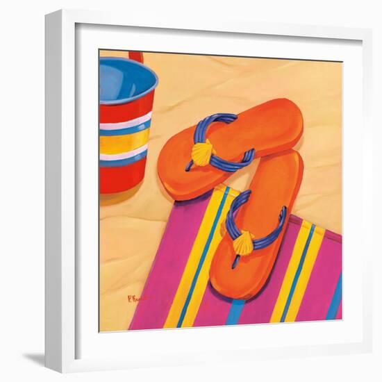 Orange Flip Flops-Paul Brent-Framed Art Print