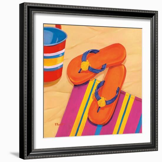 Orange Flip Flops-Paul Brent-Framed Art Print