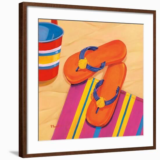 Orange Flip Flops-Paul Brent-Framed Premium Giclee Print