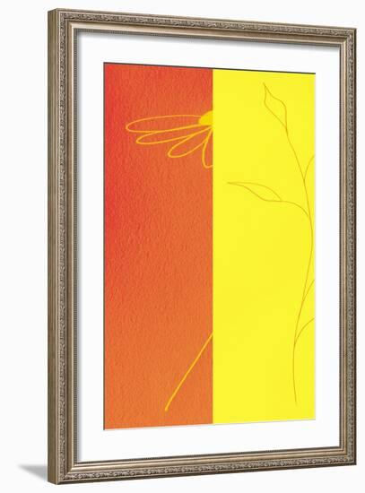 Orange Floral II-Ruth Palmer-Framed Art Print